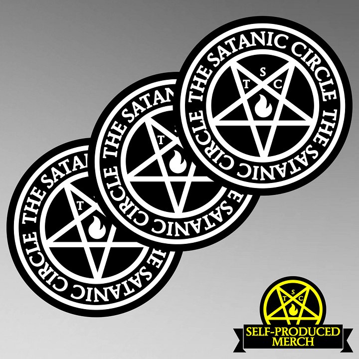 The Satanic Circle - 3 Sticker Pack (5.5 in.) product image (1)