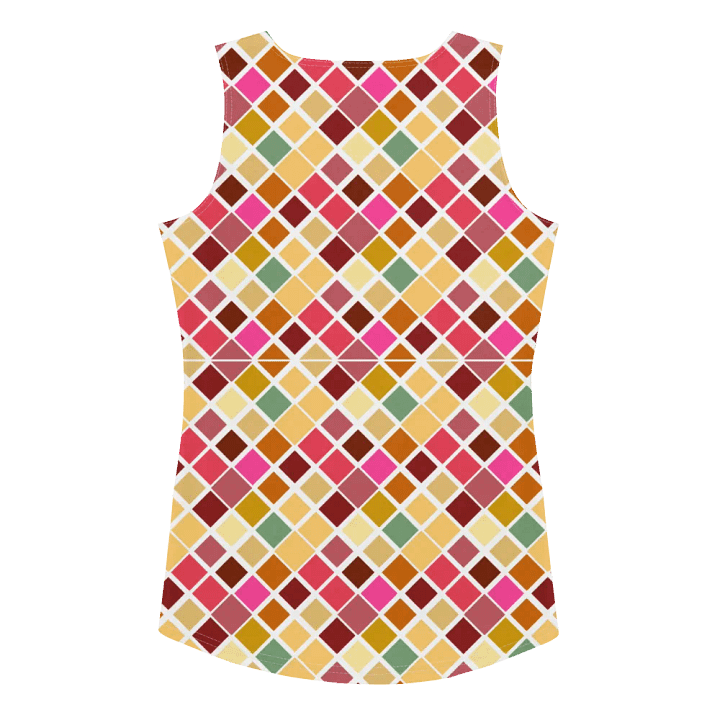 Colorful Square Pattern Design Tank Top - Ver 2 product image (2)