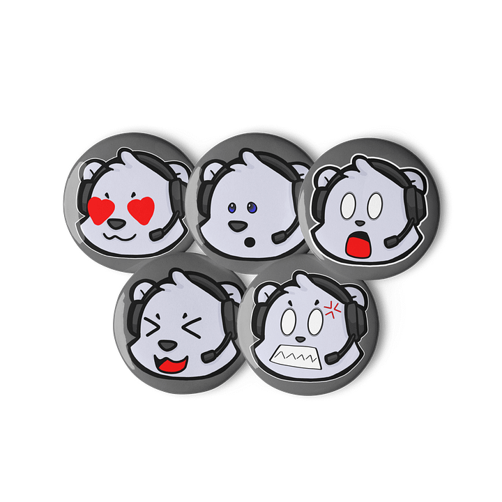 Emotional Bear Pin Button Set product image (3)