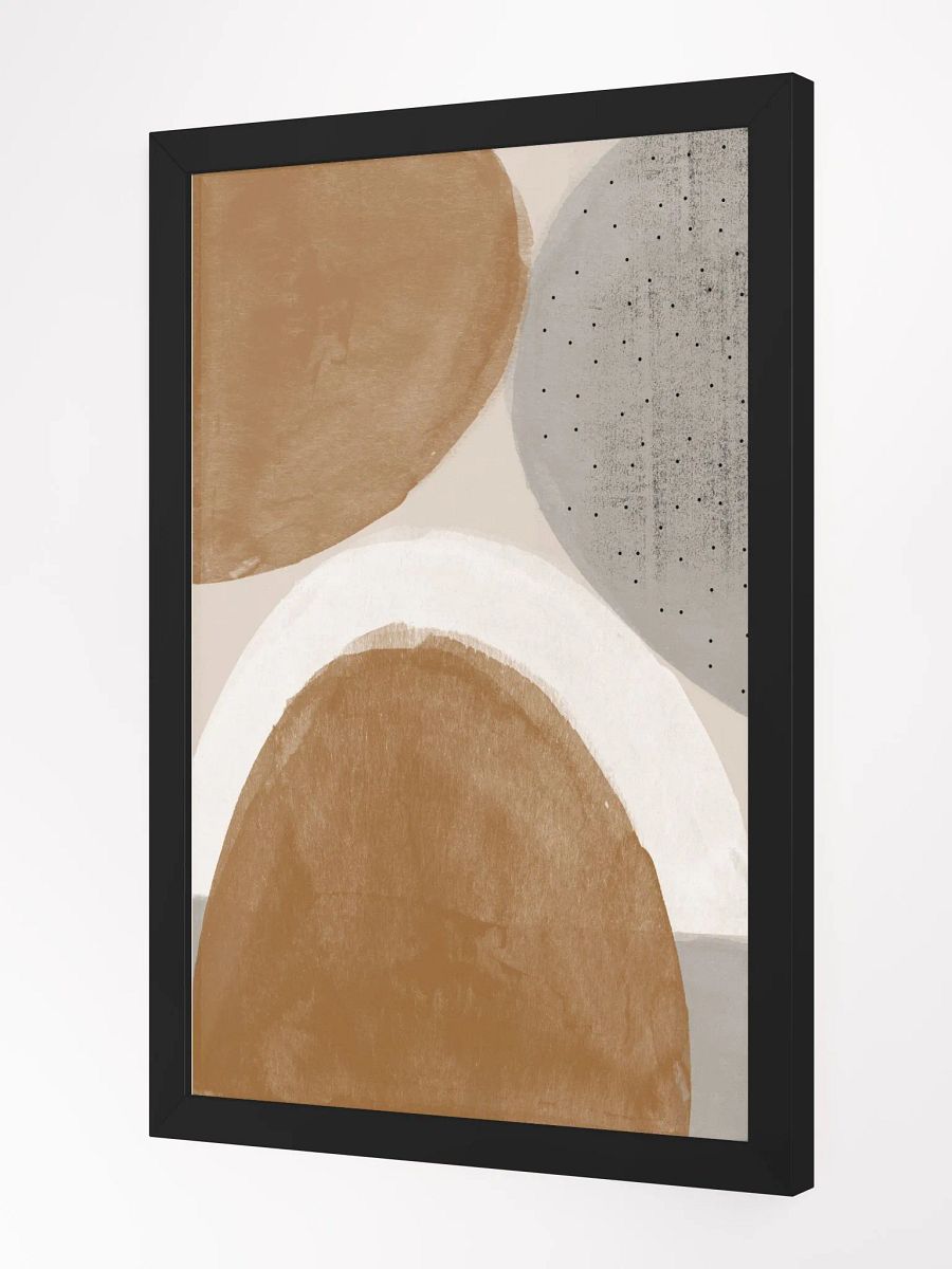 Ethereal Forms Framed Poster | Minimalist Abstract Wall Art | Soothing Neutral Tones for Modern Interiors product image (1)