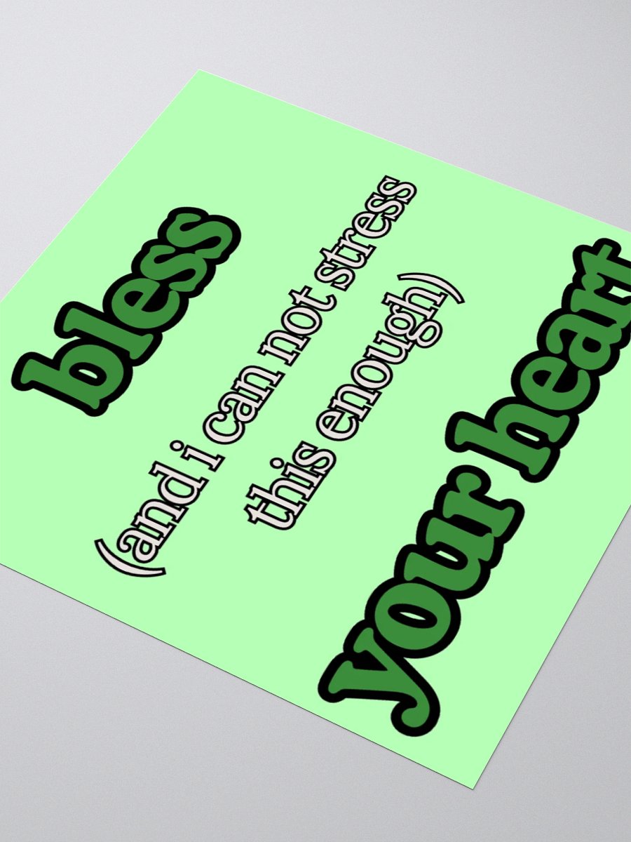 bless your heart sticker (green) product image (2)