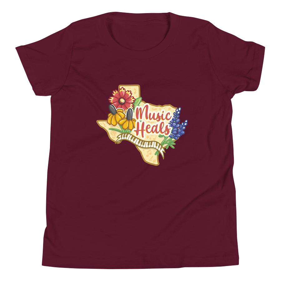 "Music Heals" Youth Cotton T-Shirt product image (10)