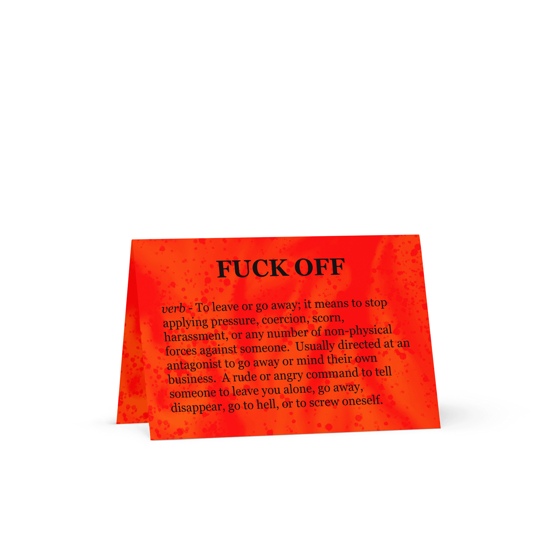 Definition of Fuck Off Greeting Card product image (1)
