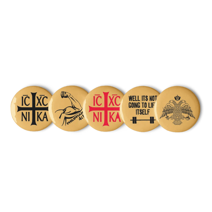 Victorious Christogram Pin Buttons Set product image (1)