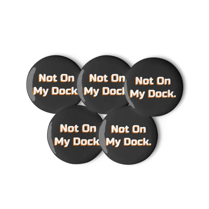 "Not On My Dock" 5 Pc. Pin Set product image (1)