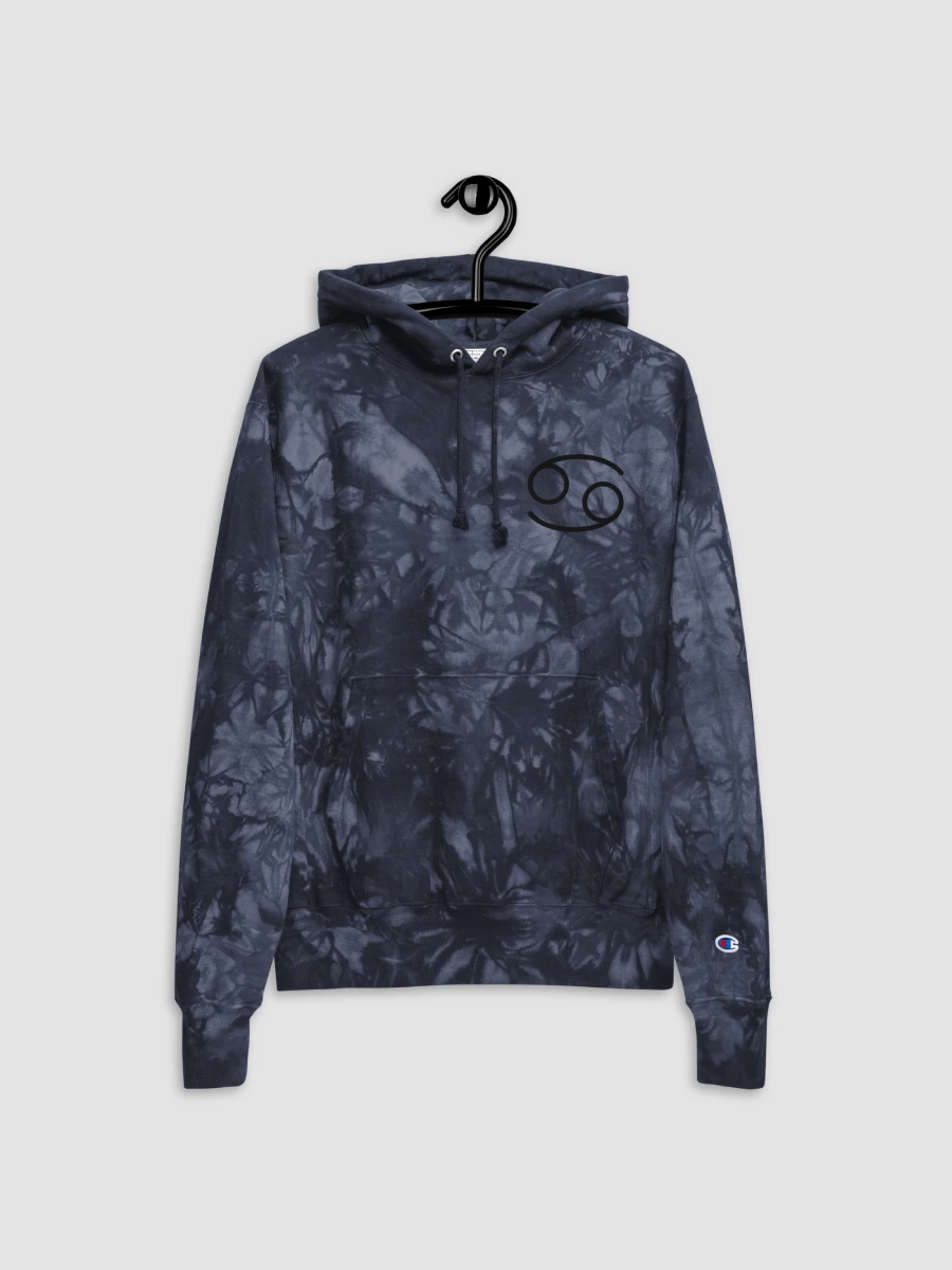 Cancer Navy Champion Tie Dye Hoodie product image (4)