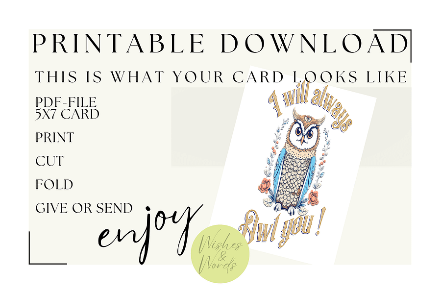 Printable Heartfelt Love Greeting Card - Digital Download product image (4)