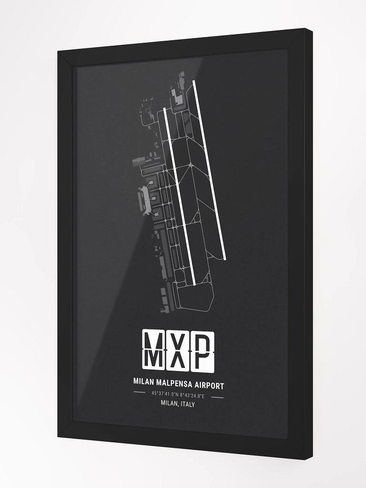 Framed Airport MXP Premium Map On Matt Paper product image (2)