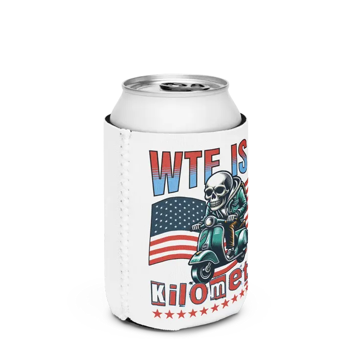 WTF Is a Kilometer? Skeleton Scooter Can Cooler product image (2)