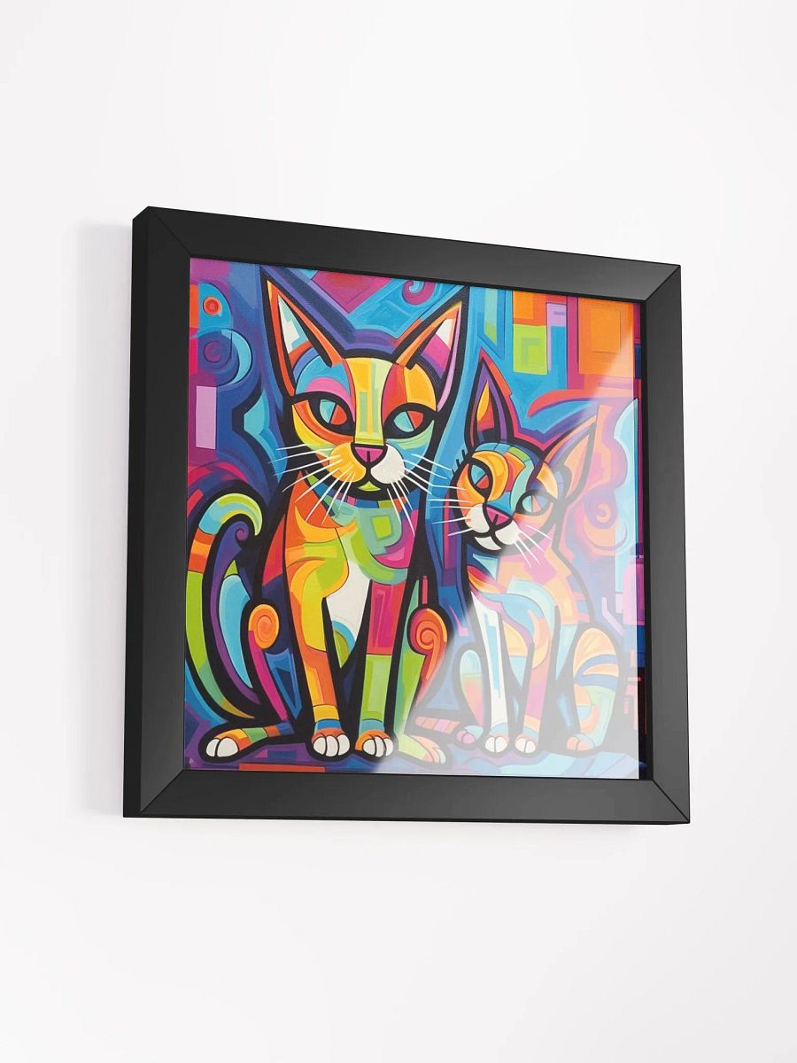 Colorful Curious Cats Abstract Wall Art product image (25)