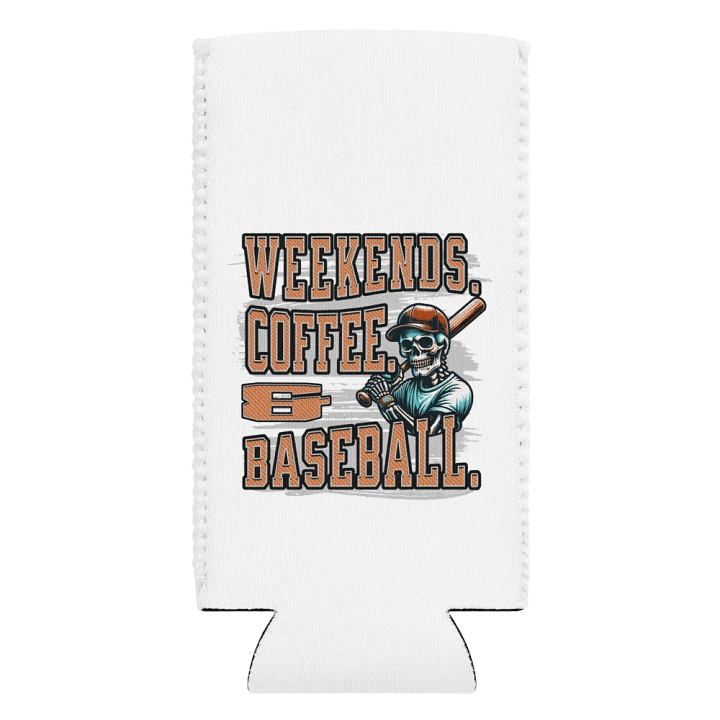 Weekends Coffee And Baseball Skeleton Swing Can Cooler product image (2)