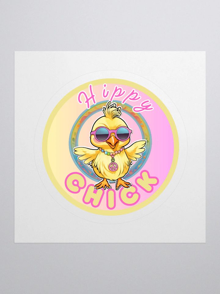 Cute Hippy Chick Easter Sticker product image (2)