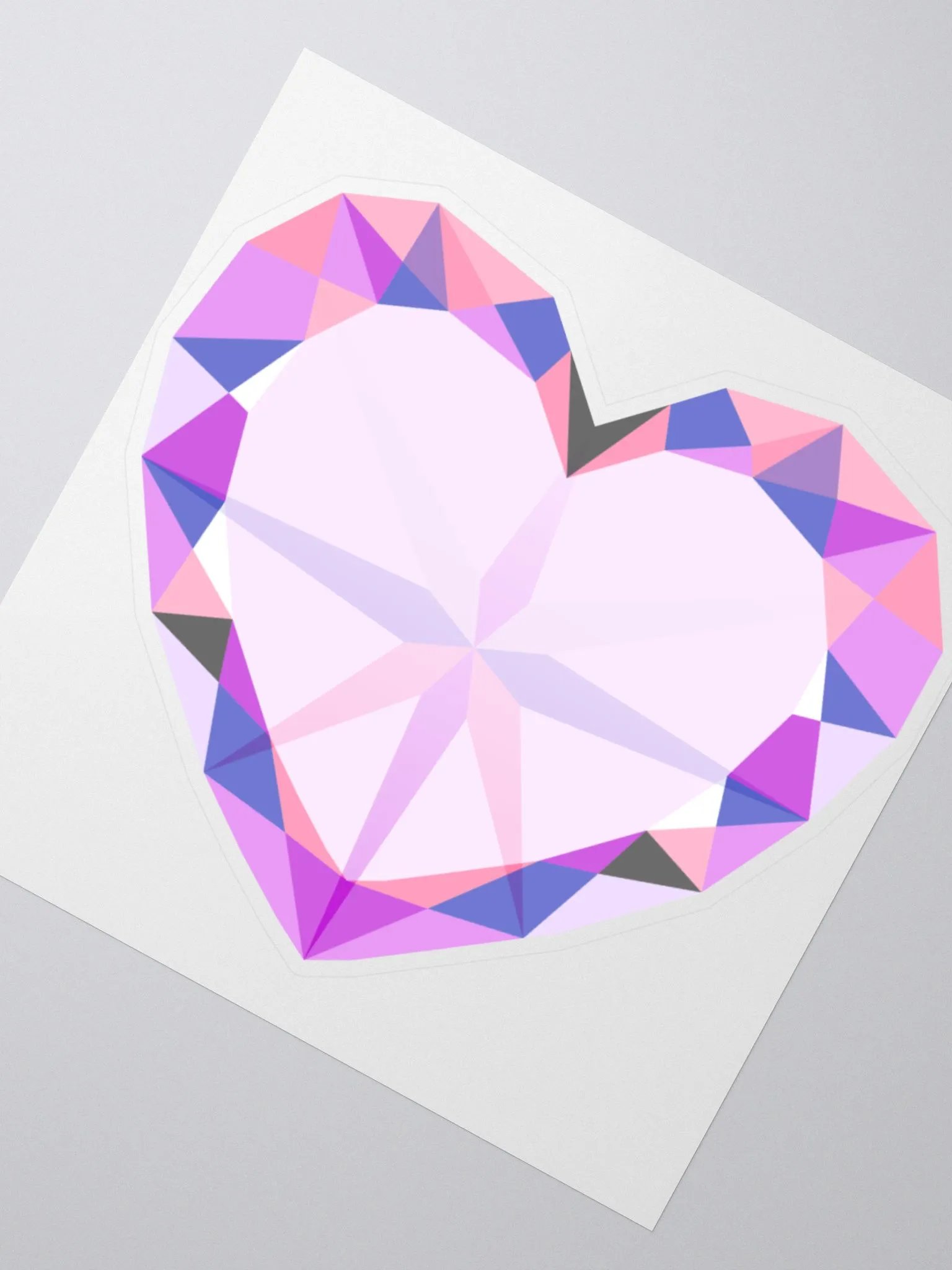 Crystal Pride Heart (Genderfluid Pride) Cut Sticker product image (2)