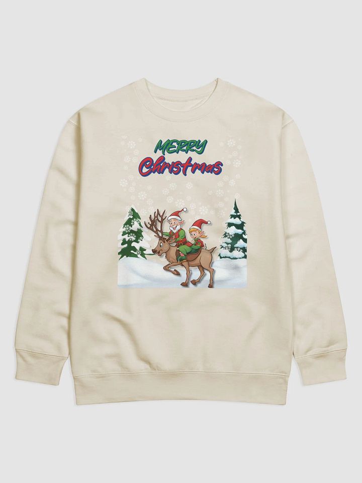 Santa Elves Riding A Reindeer Sweatshirt product image (2)