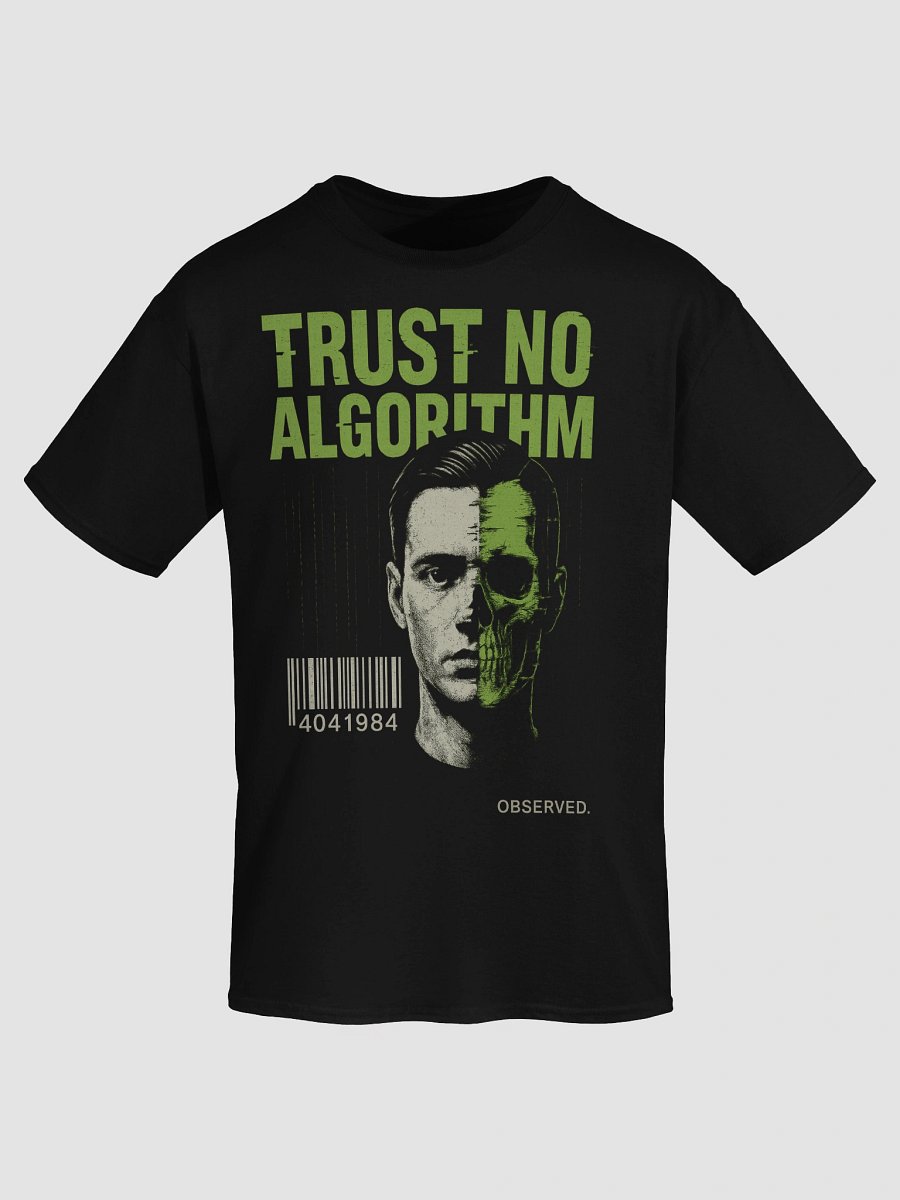 TRUST NO ALGORITHM T-Shirt – Dystopian Glitchcore Streetwear Tee product image (39)