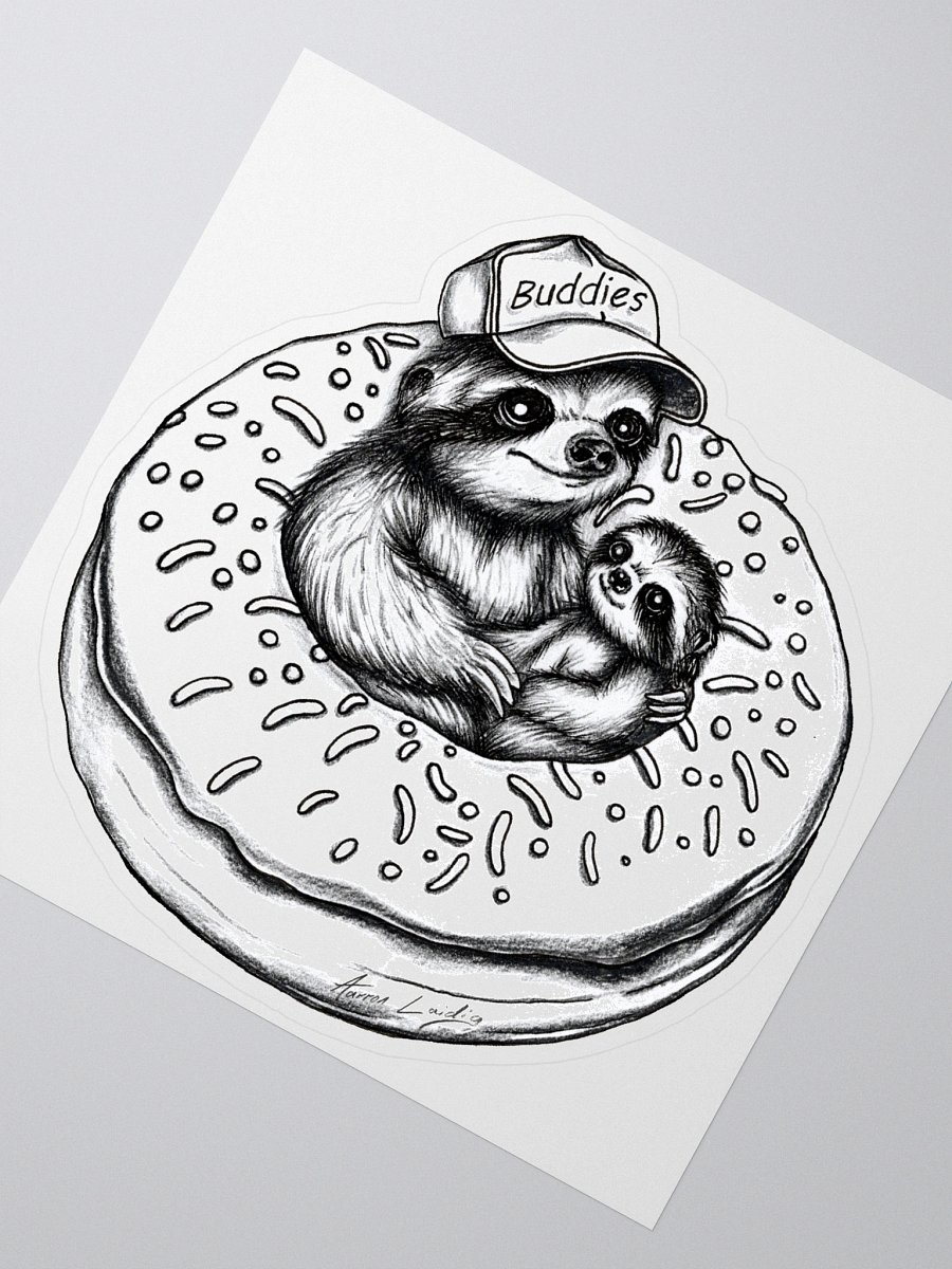 Donut Buddies Sloths Vinyl Sticker product image (2)