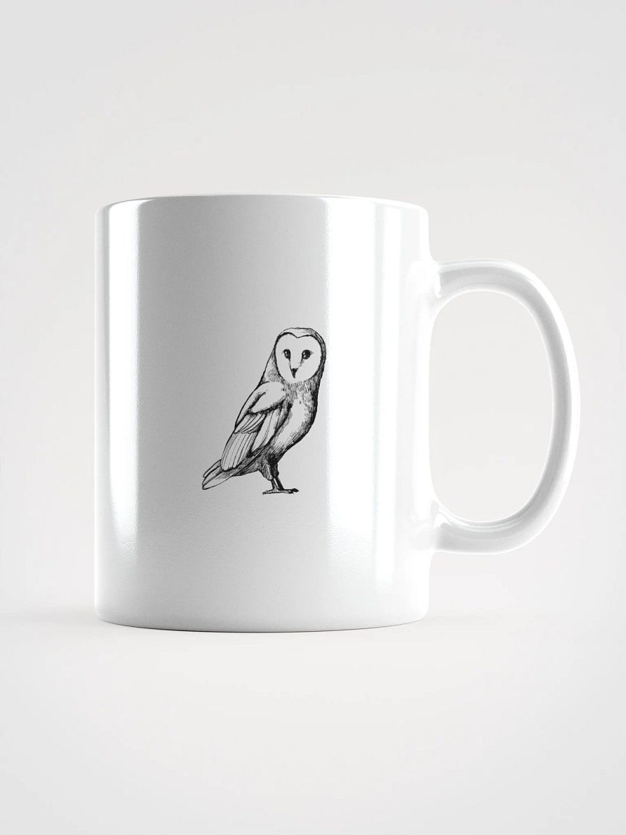 Barn Owl Sketch White Glossy Mug product image (2)