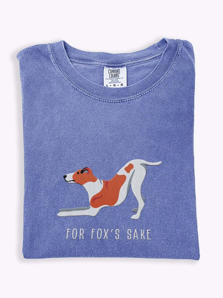 For Fox's Sake T-Shirt(Embroidered) of a Smooth Fox Terrier(Red & White) product image (1)