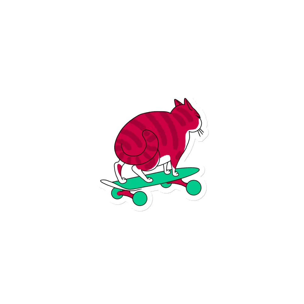 Skater Cat Magnet product image (1)