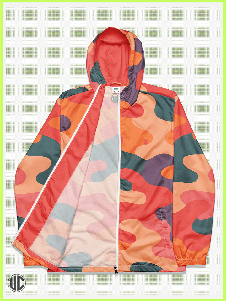 Becky's Coral Camo – Windbreaker product image (1)