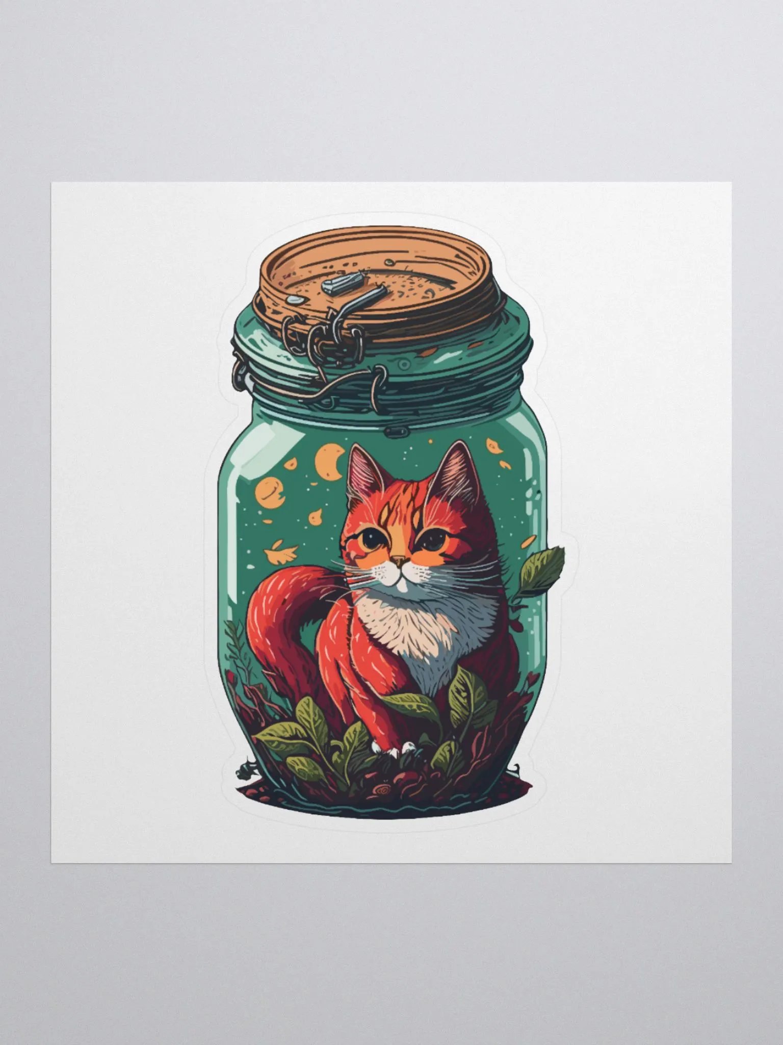 Mystical Cat in a Jar Sticker product image (1)