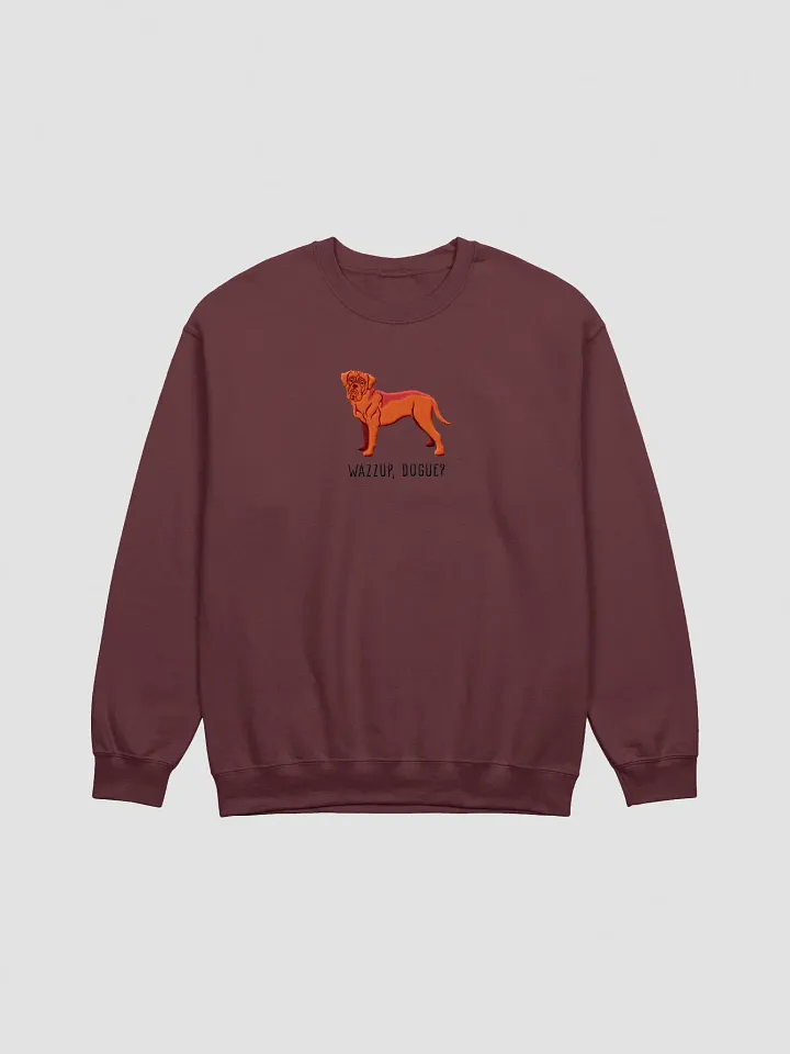 Wazzup, Dogue Sweatshirt (Embroidered) of a Dogue de Bordeaux(Red) product image (1)