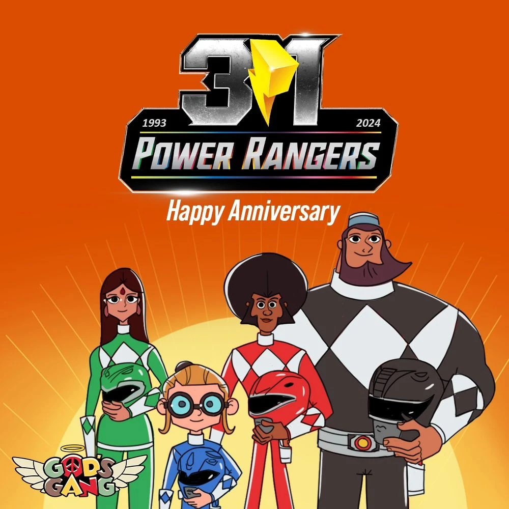 Happy 31st Anniversary to the Power Rangers! 🎉 Just like the Power Rangers, God's Gang is all about unity, courage, and the b...