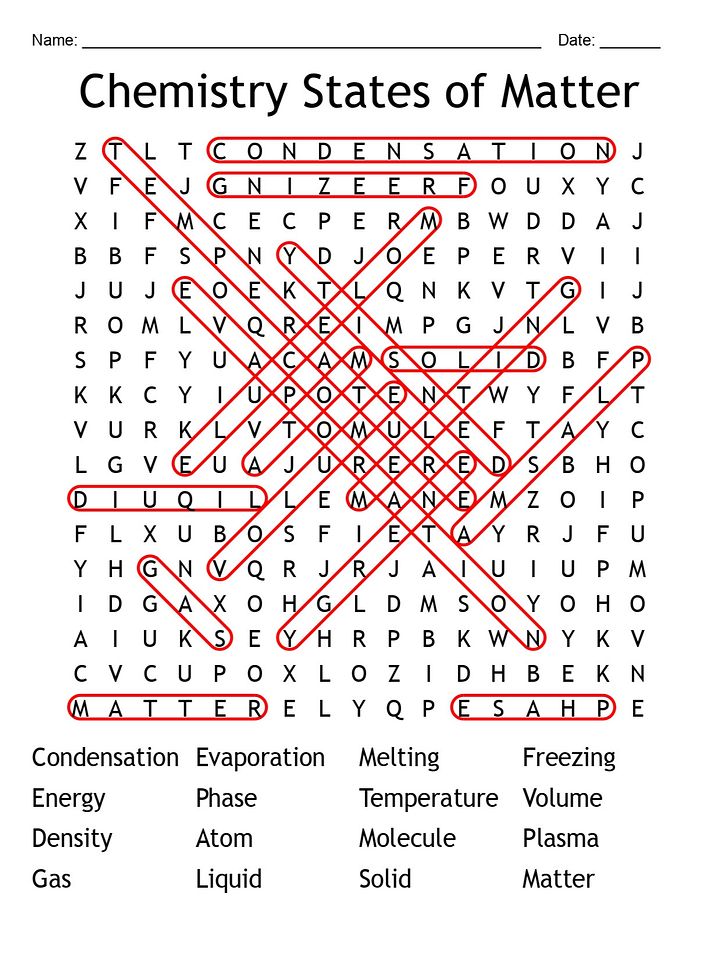 Printable Chemistry States of Matter Word Search – 16 Key Vocabulary Puzzle Activities! product image (2)