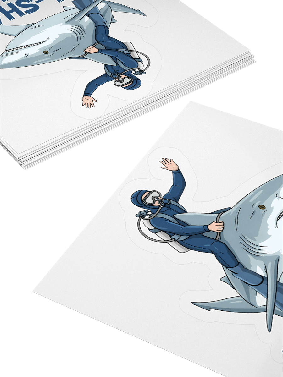 Bull Shark Riding Sticker product image (12)