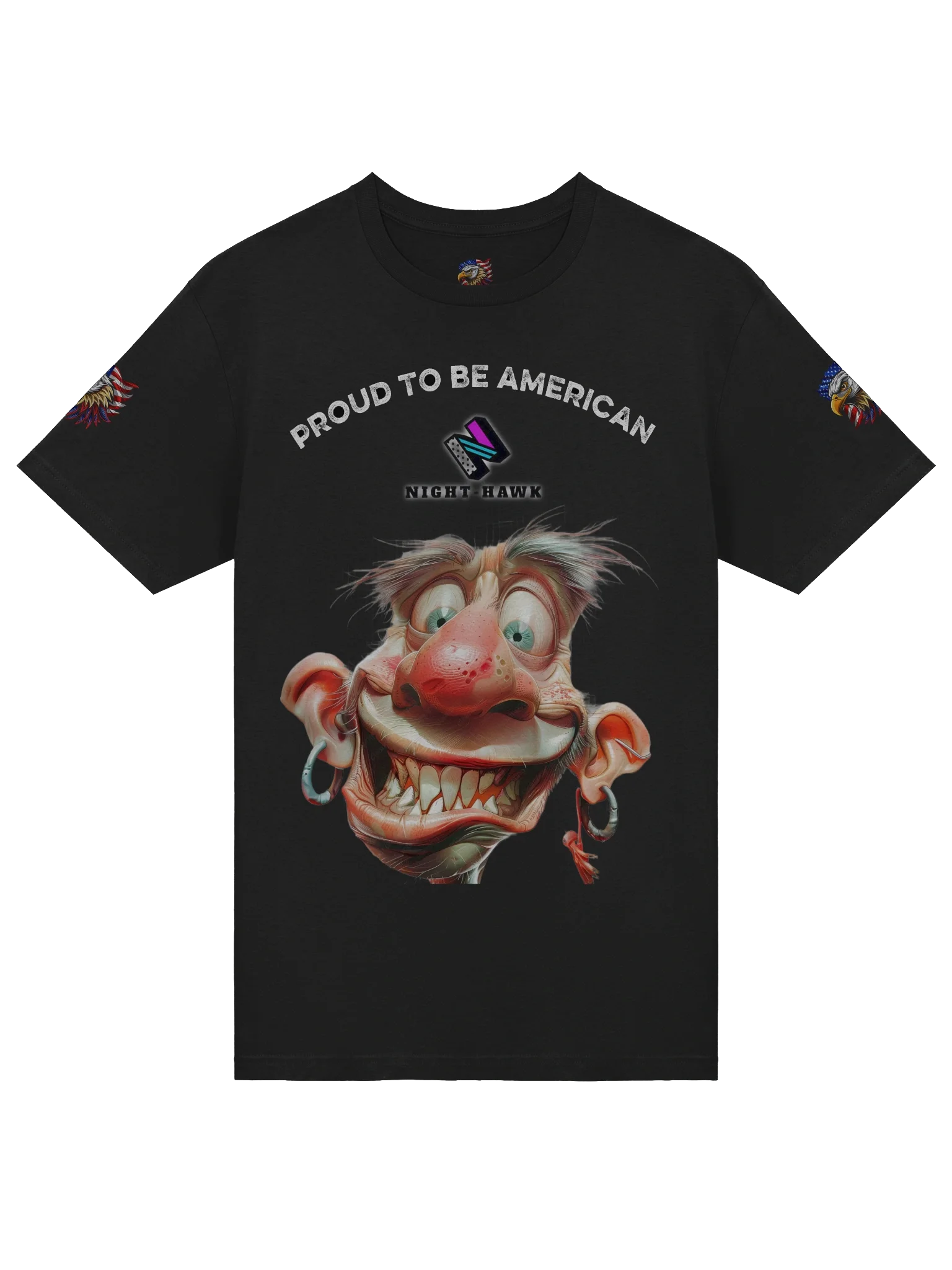 Glowing Night-Hawk Logo T-Shirt product image (5)