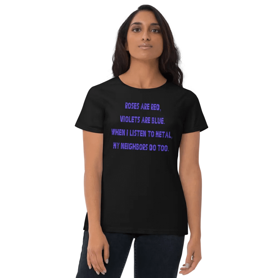 Roses Are Metal Fitted T-Shirt product image (19)