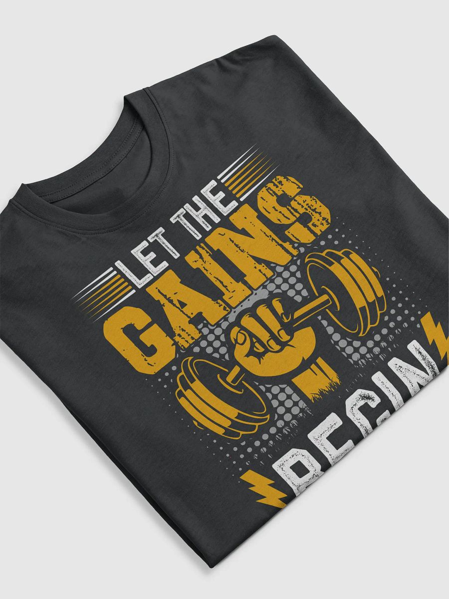 GAINS Fist Barbell Men's Tee product image (5)