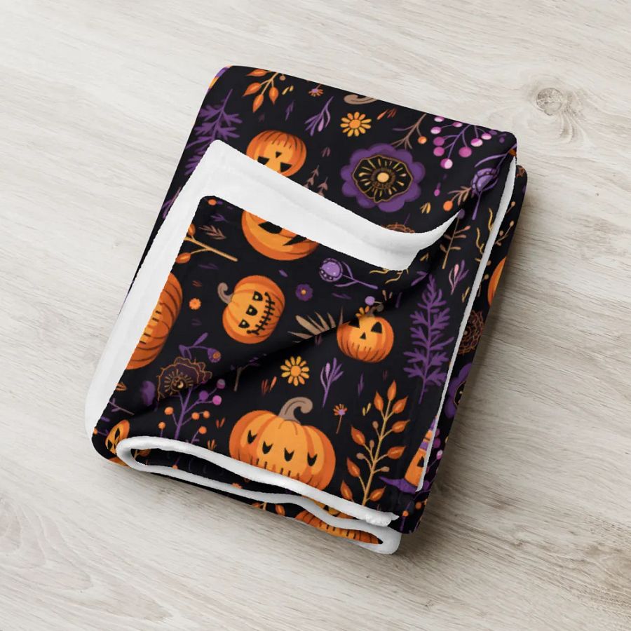Black And Purple Halloween Blanket product image (6)