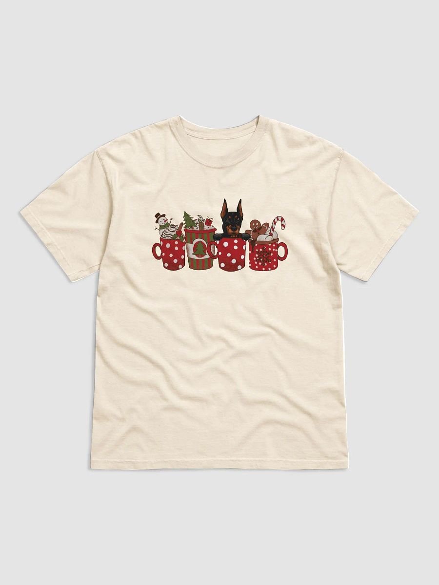 Cute Doberman(Cropped Ears) in a Christmas Cup T-Shirt | Funny Christmas Pup in a Cup product image (14)