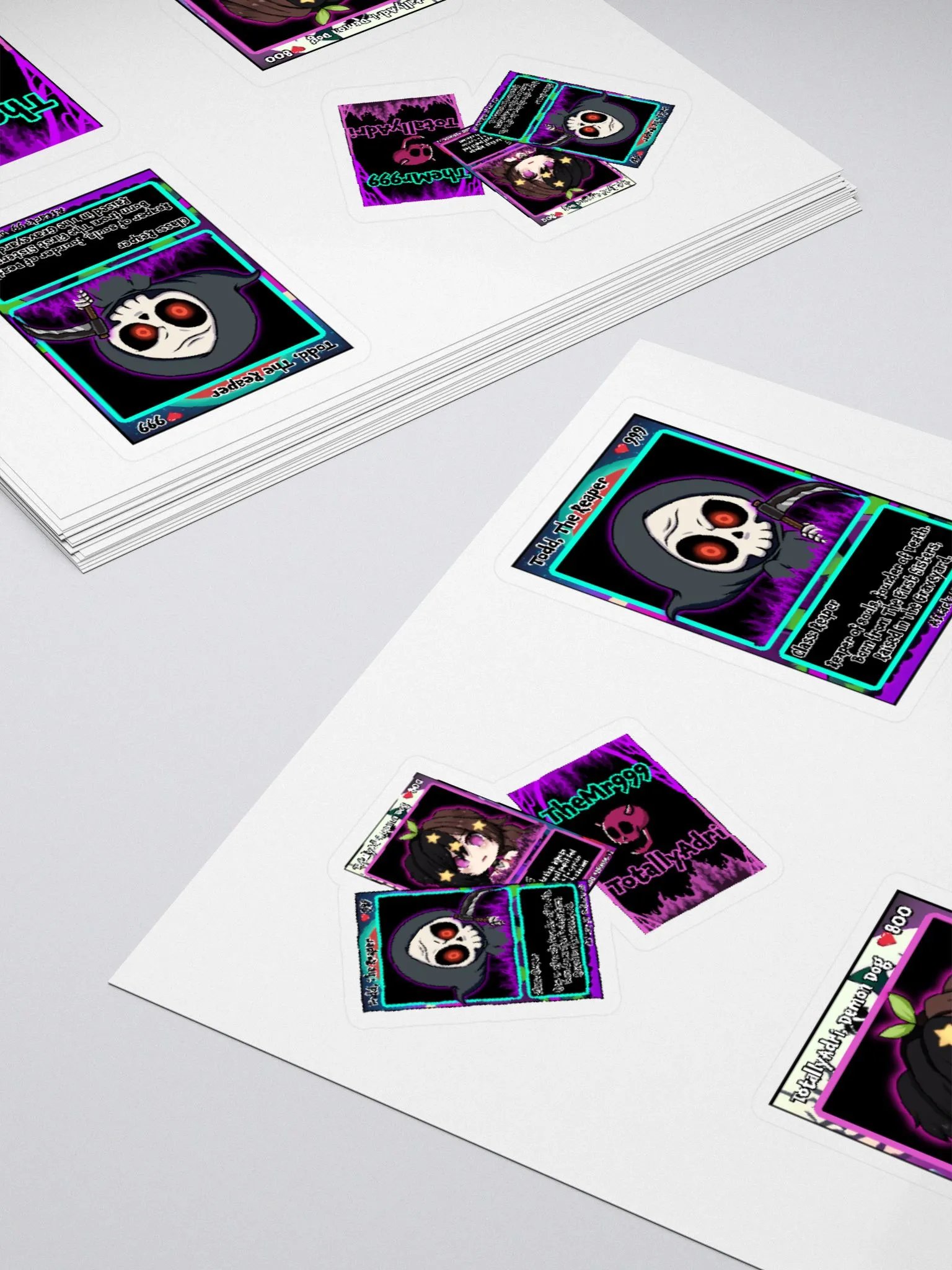 The Reaper & Demon Dog, Hell Cardz Collection Large 4-Pack Stickers product image (4)