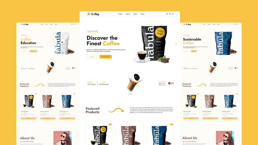 ☕ Build & Deploy a Coffee Shop E-Commerce Website with React, Next.js, TailwindCSS, Shadcn UI & AOS product image (6)