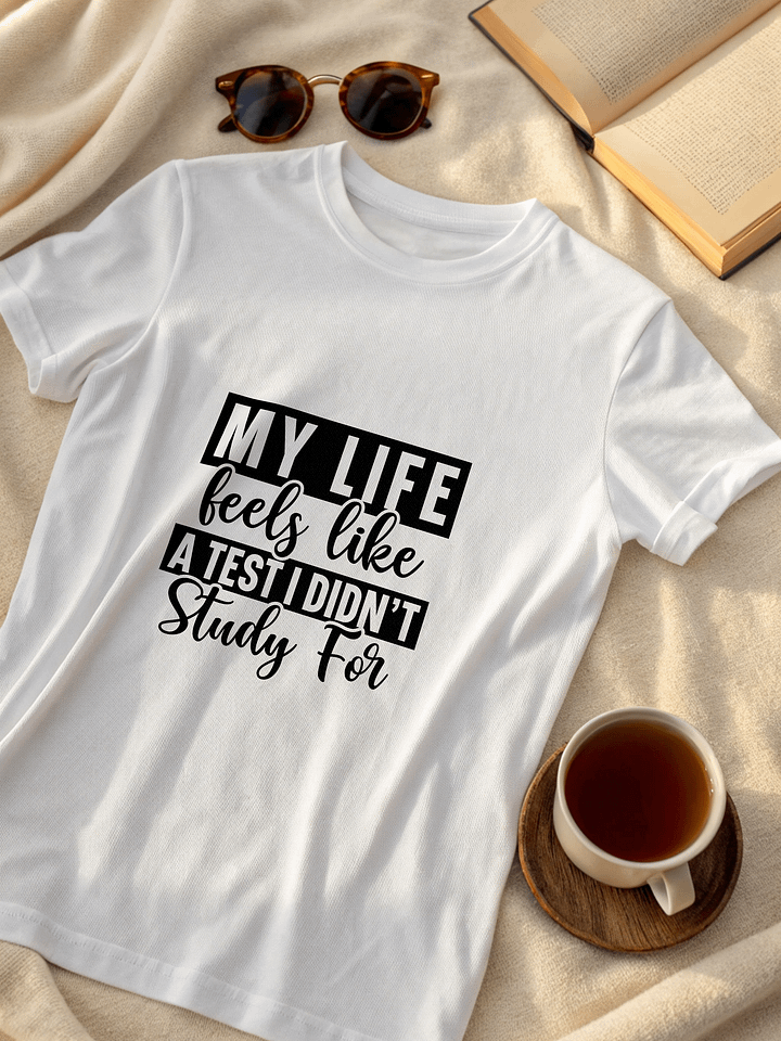 My Life Feels Like A Tester I Didnt Study For Women White T-Shirt product image (2)