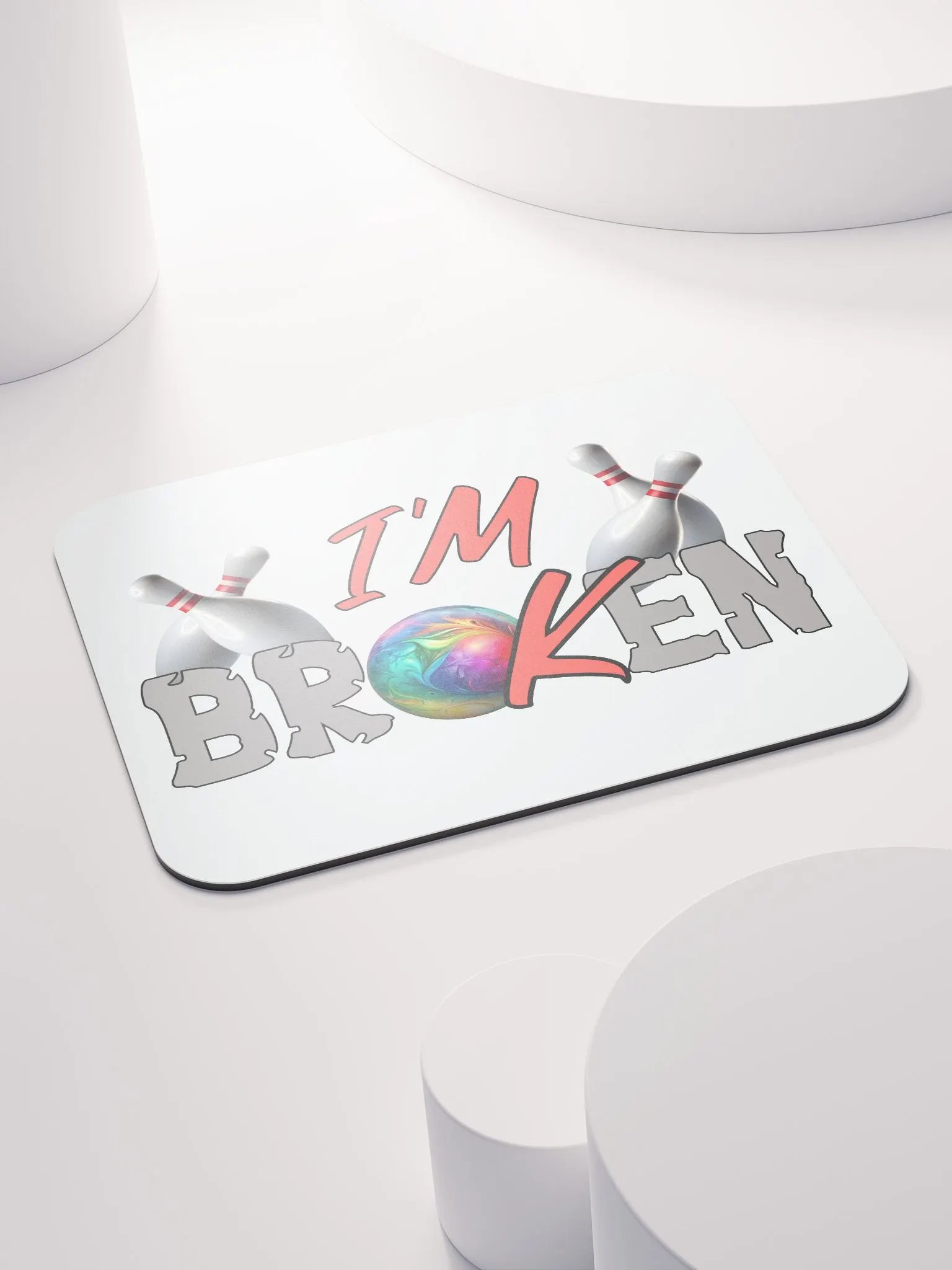 Im Broken Im Ok Bowling Strike Out Mouse Pad product image (4)
