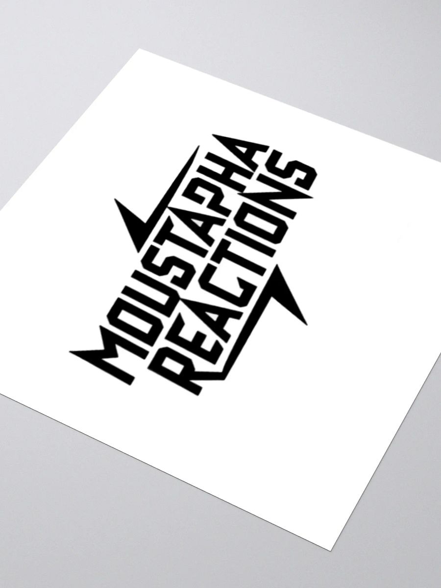 Moustapha Reactions Electric Vibes Kiss Cut Stickers - Black_White product image (3)