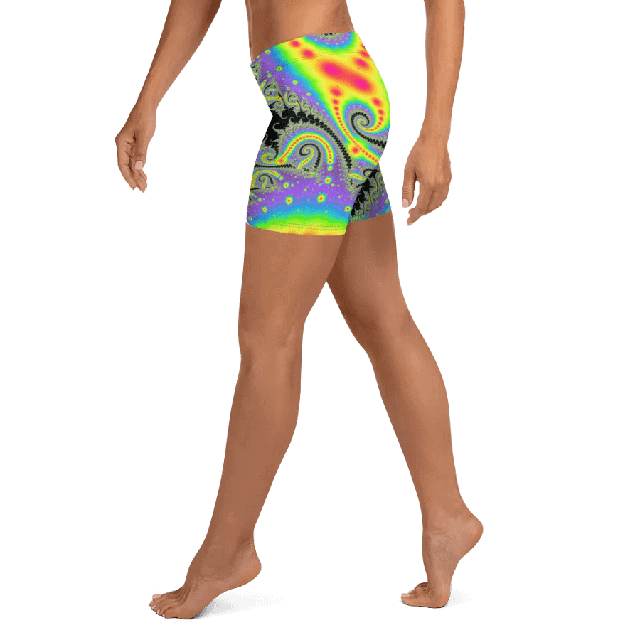 Fractal Bike Shorts - Fluorescent Nebula product image (5)