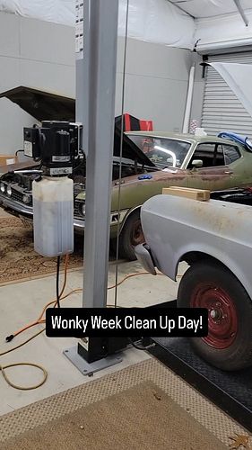 Thursday is clean up day for wonky week. Somebody needs to clean the shop so we can actually get some work done on the car.  ...