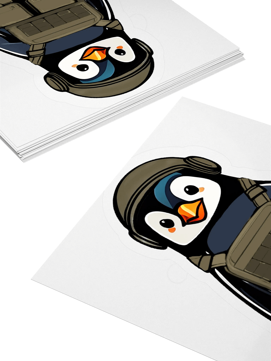 Tactical Penguin Kiss Cut Stickers product image (4)