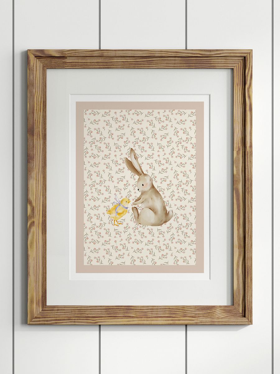 Boho Bunny Nursery Print 4 product image (1)