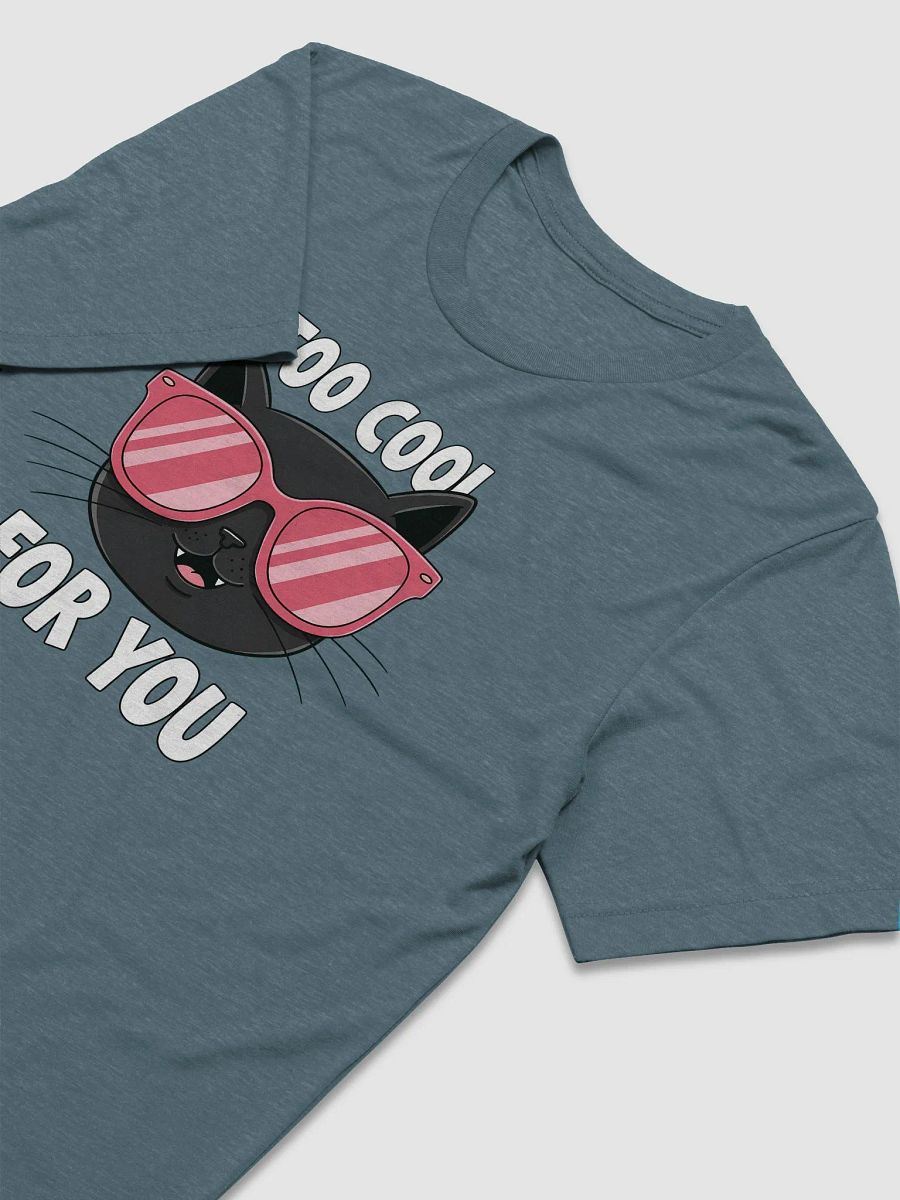 Funny Too Cool for You Black Cat T-Shirt with Pink Sunglasses - Cute Graphic Tee product image (20)