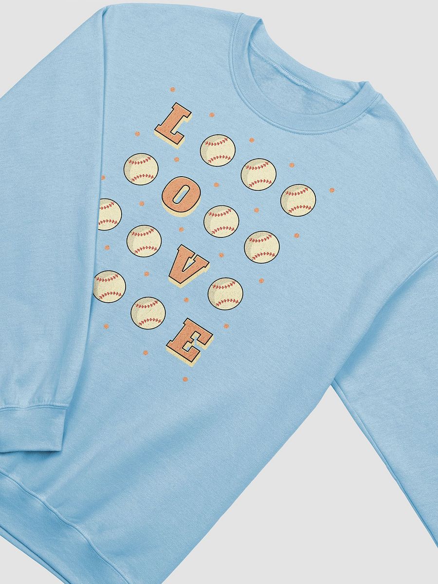 Love Baseball Square Grid Crewneck Sweatshirt product image (6)