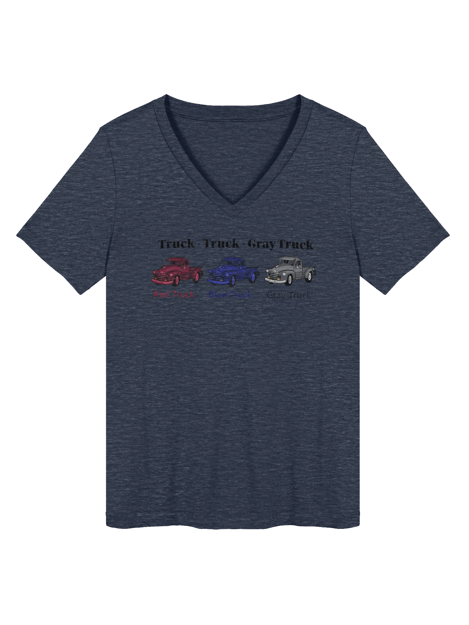 Truck Truck Gray Truck T-Shirt (Womens V-Neck) product image (1)