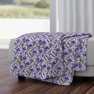 Seamless Pattern - Purple Floral Pattern on White Background product image (4)