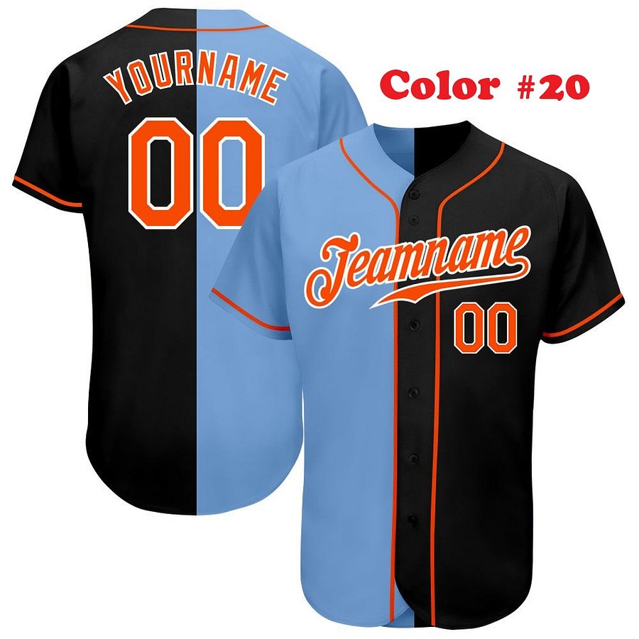 Authentic Baseball Jersey, Custom Baseball Jersey, Personalized Sport Jersey, Straight Lines 2 Color Left Right product image (6)