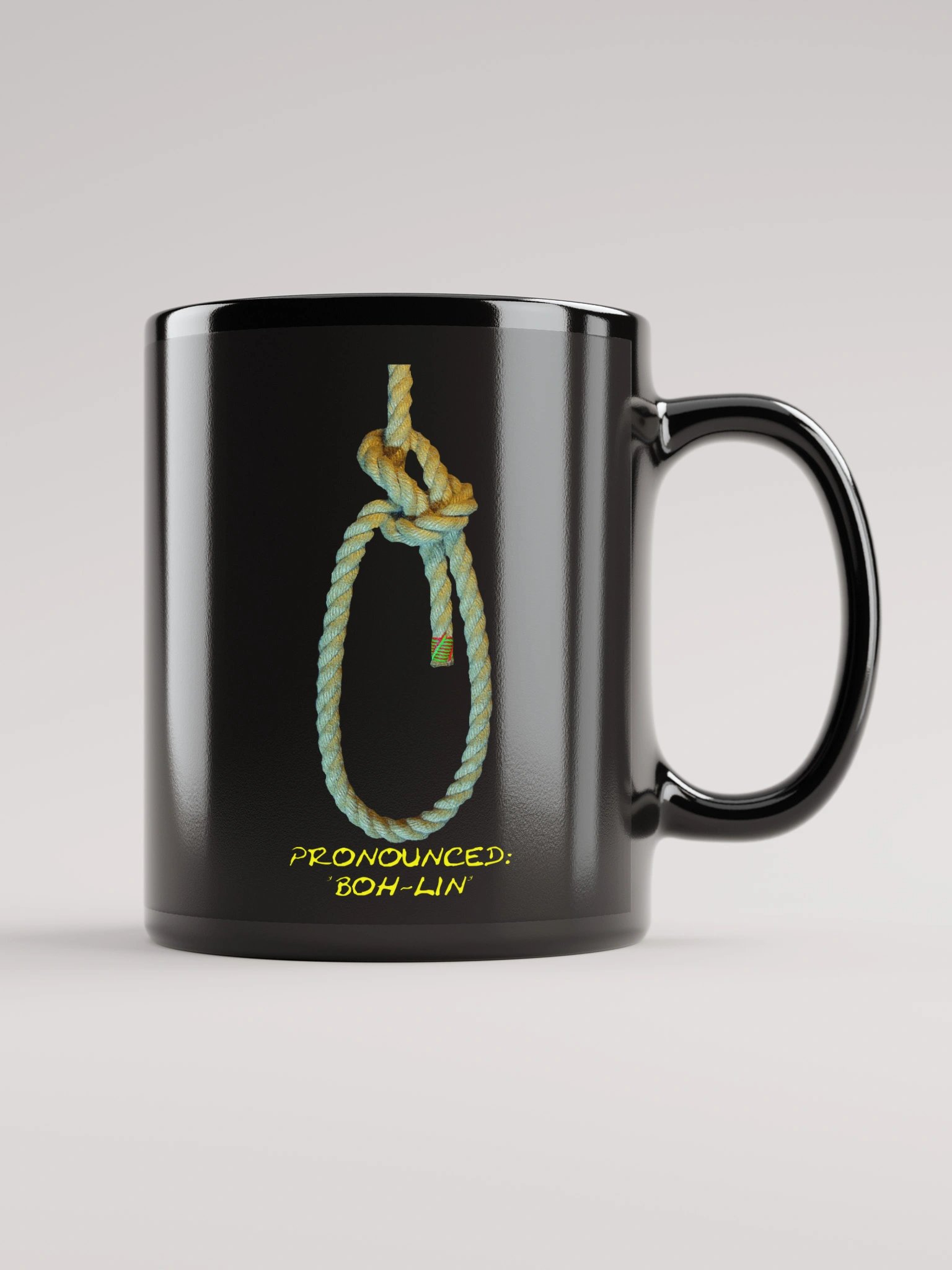 Bowline Knot - Pronounced (Boh-lin) Black Mug product image (1)