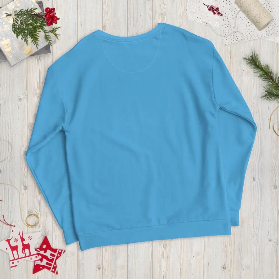 Plain Sky-Blue True Summer Unisex Recycled Polyester Heavyweight Premium Sweatshirt by Treasure Pie product image (12)